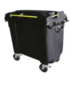 Plastic 660L Mobile Wheelie Bin – Black