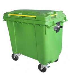 Plastic 660L Mobile Wheelie Bin – Green