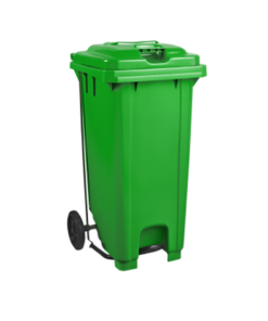 Plastic Pedal Wheelie Bin 120L – Green