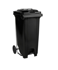 Plastic Pedal Wheelie Bin 120L – Black