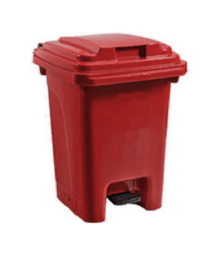 Plastic Pedal Bin 60L – Red