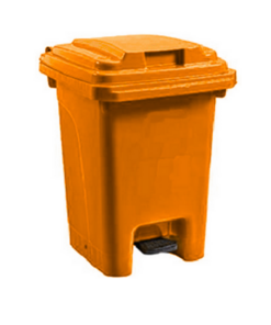 Plastic Pedal Bin 60L – Orange