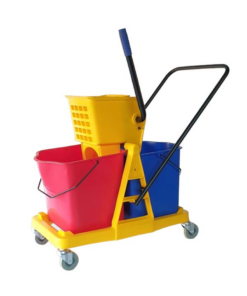 Double Bucket Plastic Trolley 50L