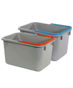 17L Bucket (Grey) (Red/Blue Handles)