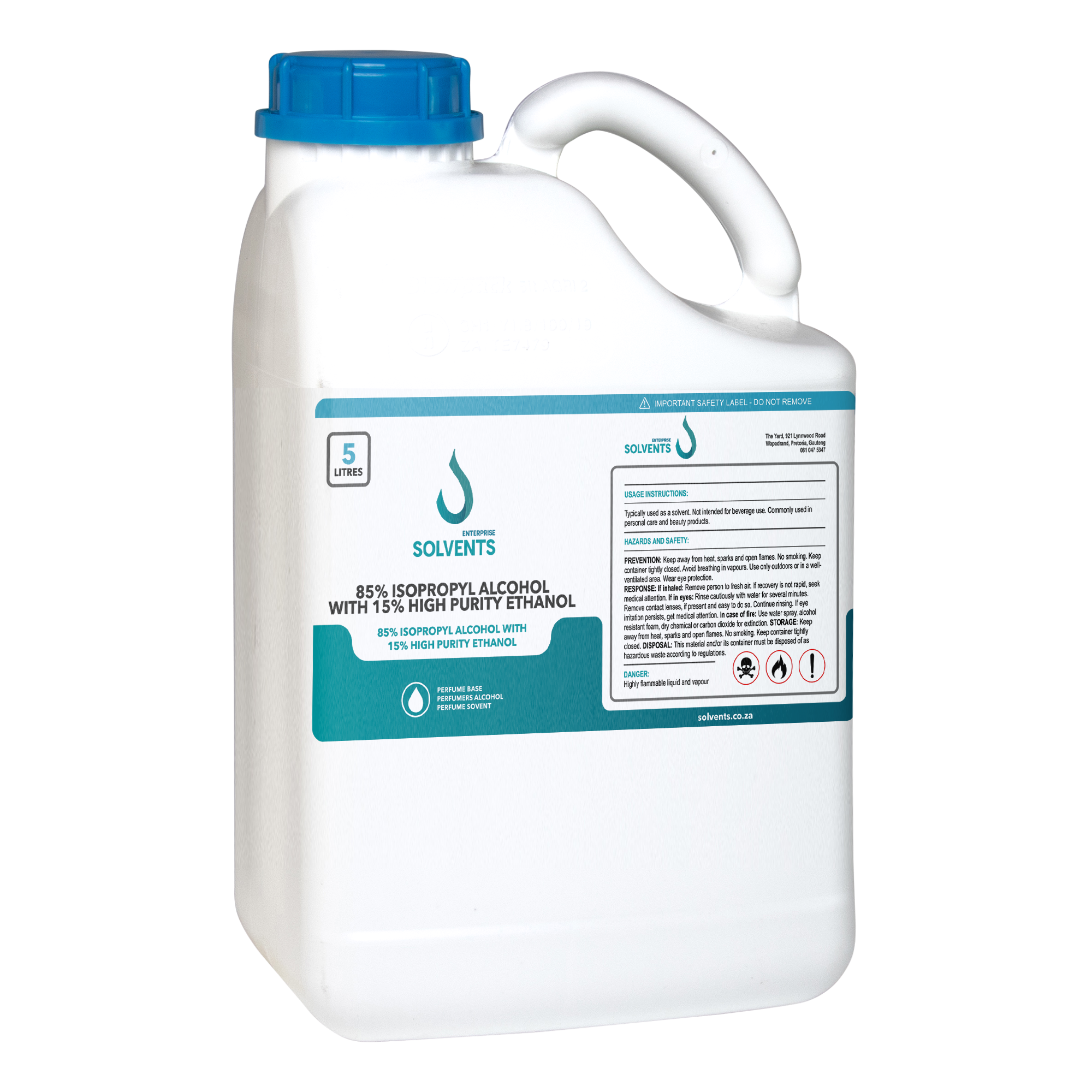 85% Isopropyl Alcohol (IPA) with 15% High Purity Ethanol (5L)