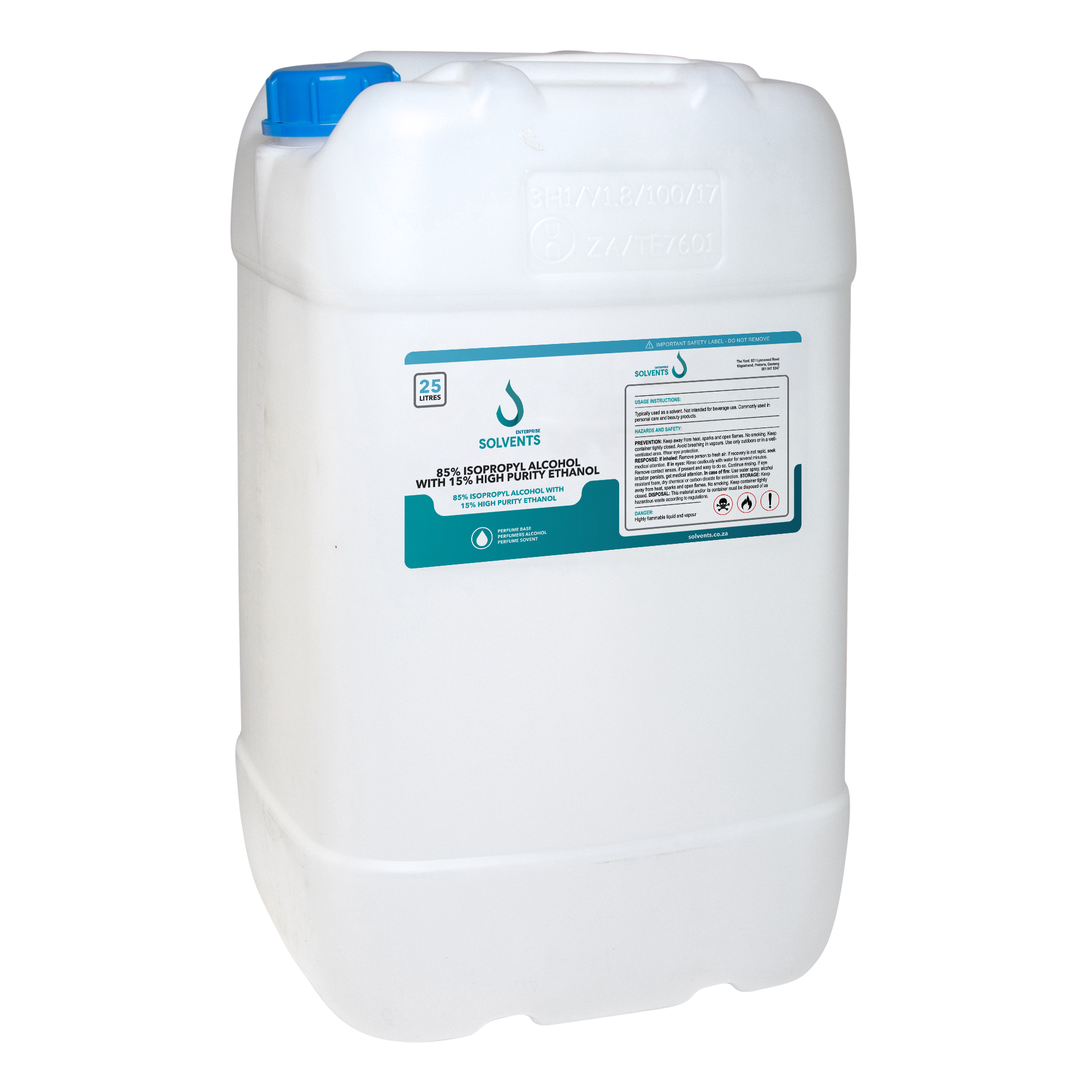 85% Isopropyl Alcohol (IPA) with 15% High Purity Ethanol (25L)
