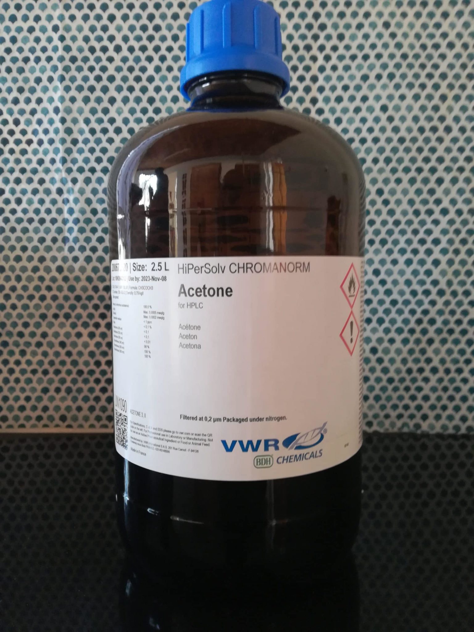 Acetone 99,9% HPLC Grade 2,5Lt GL Btl