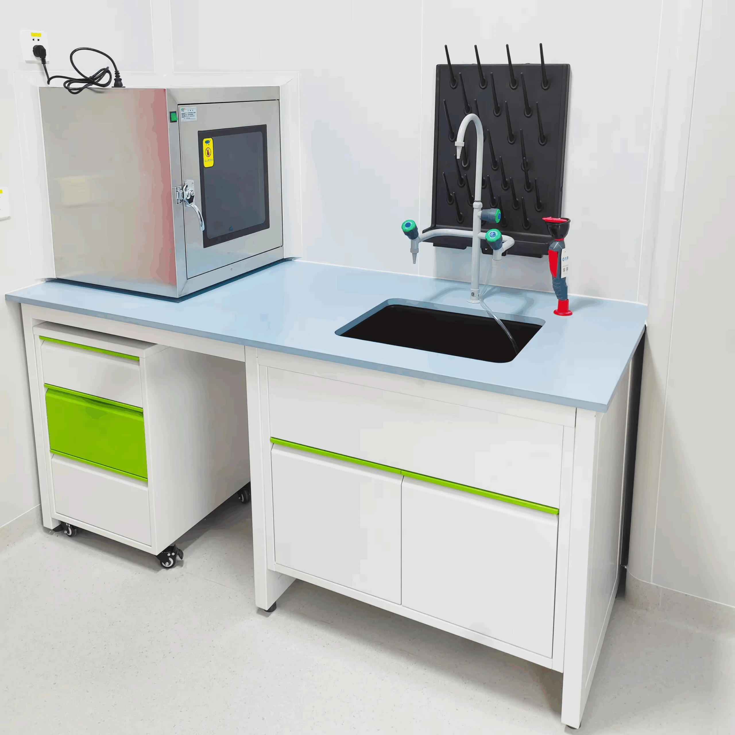 Laboratory Sink Cabinet With Faucet