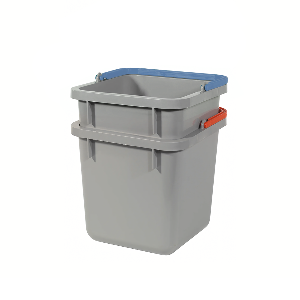 6L Bucket (Grey) (Red/Blue Handles)