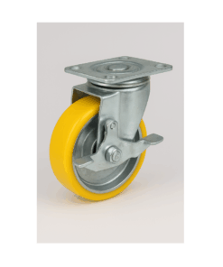 TS&TF Series Heavy Duty Castor with Electroplate Steel Construction – Brake PU 200MM