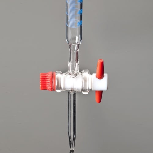 Burettes, 25 ml in 0.1 ml Grade A with PTFE Key Stopcock