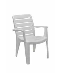 Mia High Back Chair – White