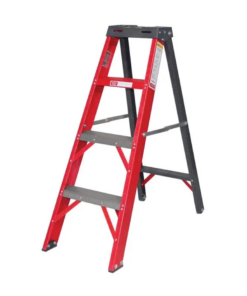 Industrial Duty A-Frame Single Sided Fully Fibreglass S/S Stepladder – 1.2m – 4 Steps