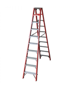 Industrial Duty A-Frame Double Sided Fully Fibreglass S/S Stepladder – 3m – 10 Steps