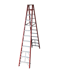 Industrial Duty A-Frame Double Sided Fibreglass Stepladder – 3.6M – 12 Steps