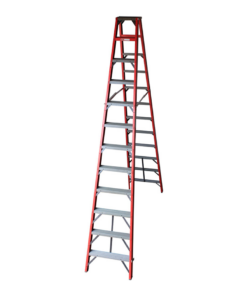 Industrial Duty A-Frame Double Sided Fully Fibreglass Stepladder – 3.6M – 12 Steps