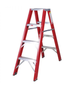 Industrial Duty A-Frame Double Sided Fibreglass Stepladder – 1.2m – 4 Steps