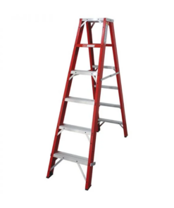 Industrial Duty A-Frame Double Sided Fibreglass Stepladder – 2.4m – 8 Steps
