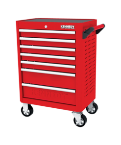 Red-28 Inch 7 Drawer Roller Cabinet