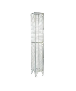 2 Compartment Wire Mesh Locker