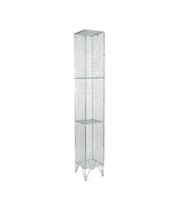 3 Compartment Wire Mesh Locker