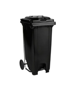 Plastic Pedal Wheelie Bin 240L Black