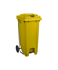 Plastic Pedal Wheelie Bin 240L Yellow