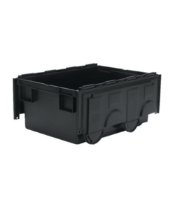 Heavy Duty Euro Nesting Bin With Lid 49.5LTR – Black