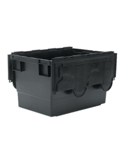 Heavy Duty Euro Nesting Bin With Lid 68LTR – Black