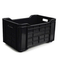 Agri/Meat Crate – Solid Sides And Base – Recycled Material – Black