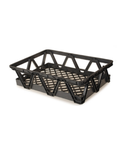 Light Freezer Nesting Crate Vented Sides And Base – Recycled Material – Black