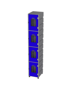 Plastic Locker 4 Tier – Mesh – Flat Top