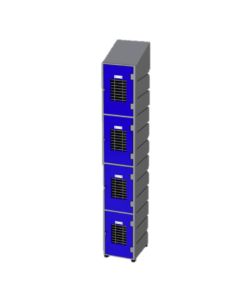 Plastic Locker 4 Tier – Mesh – Slant Top