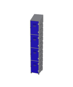 Plastic Locker 4 Tier – Slant Top