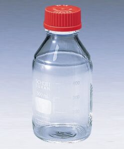 Schott Laboratory Bottle with Red GL32 Cap 100ml