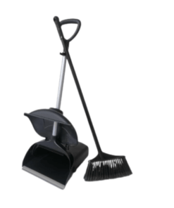 Scoop With Closing Lid, Long Handle And Broom