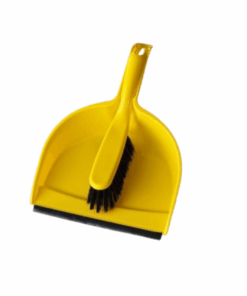 Scoop With Handheld Brush Yellow