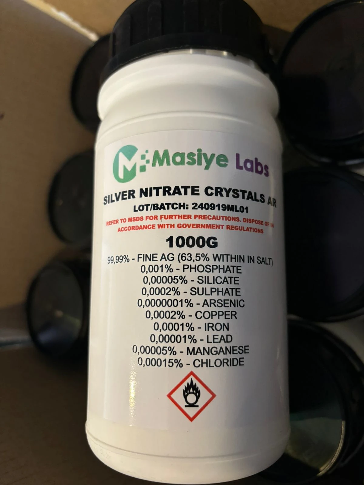 Silver Nitrate 99.9% AR 25kg - Image 2