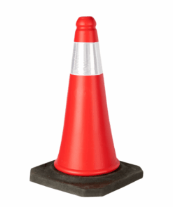 Red Traffic Cone With Black Rubber Base 1000Mm