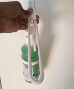 Sanitiser bottle wall holder